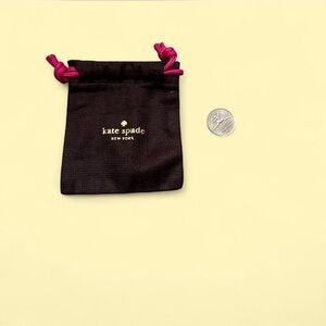 Kate Spade brown Pouch with Pink Drawstrings